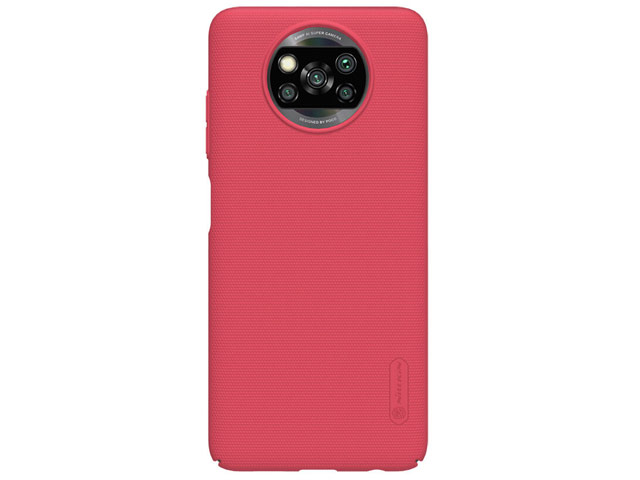 Чехол Nillkin Hard case для Xiaomi Poco X3 (красный, пластиковый)
