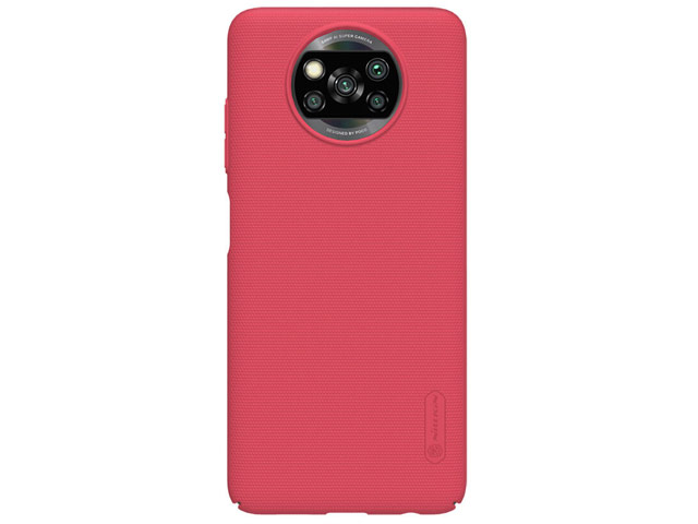 Чехол Nillkin Hard case для Xiaomi Poco X3 (красный, пластиковый)