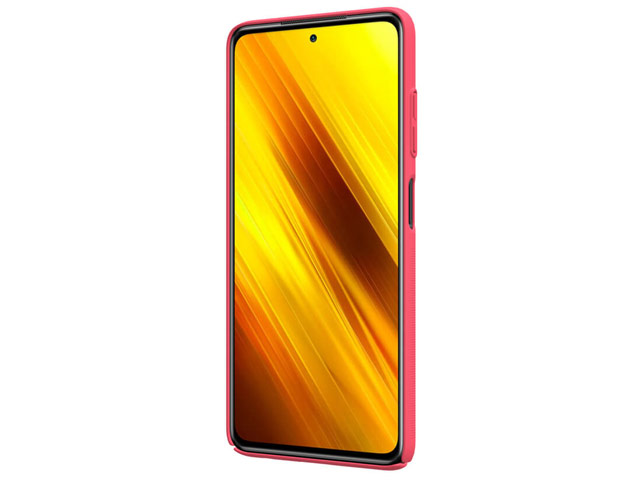 Чехол Nillkin Hard case для Xiaomi Poco X3 (красный, пластиковый)