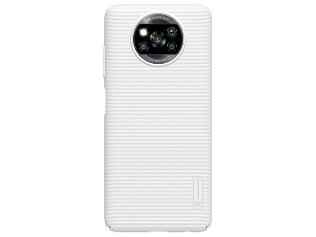 Чехол Nillkin Hard case для Xiaomi Poco X3 (белый, пластиковый)