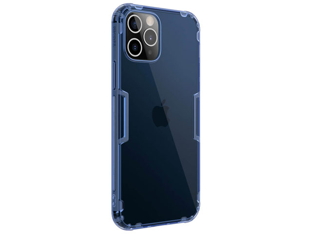 Чехол Nillkin Nature case для Apple iPhone 12 pro max (синий, гелевый)