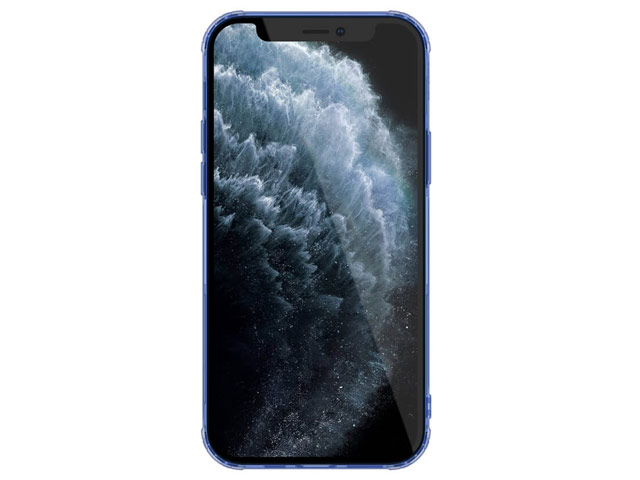 Чехол Nillkin Nature case для Apple iPhone 12 pro max (синий, гелевый)