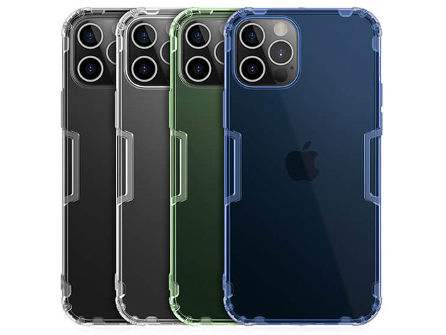Чехол Nillkin Nature case для Apple iPhone 12 pro max (синий, гелевый)