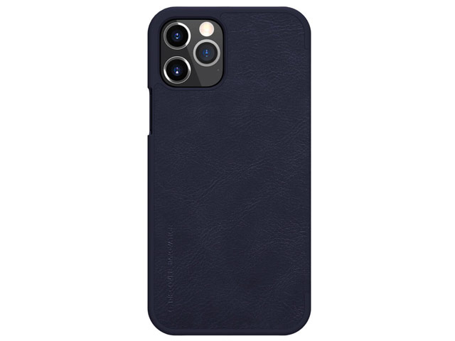Чехол Nillkin Qin leather case для Apple iPhone 12/12 pro (темно-синий, кожаный)