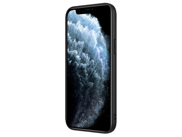 Чехол Nillkin Synthetic fiber для Apple iPhone 12 pro max (черный, карбон)