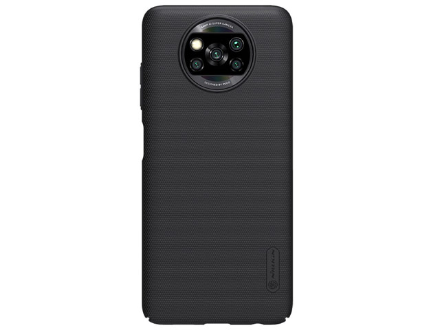 Чехол Nillkin Hard case для Xiaomi Poco X3 (черный, пластиковый)