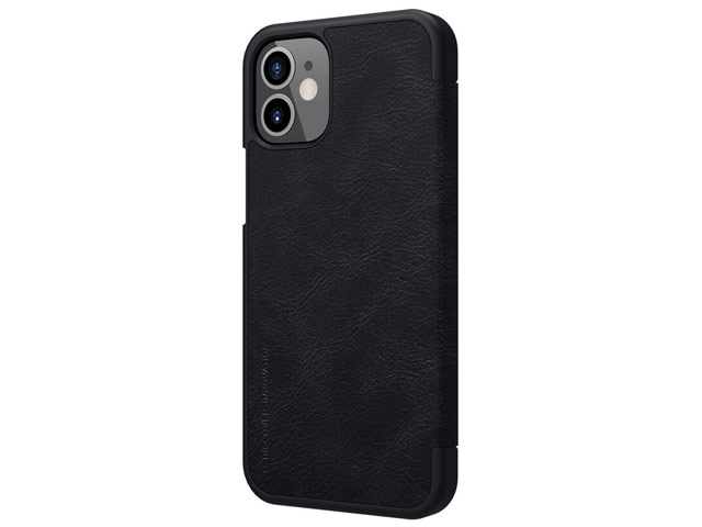 Чехол Nillkin Qin leather case для Apple iPhone 12 mini (черный, кожаный)