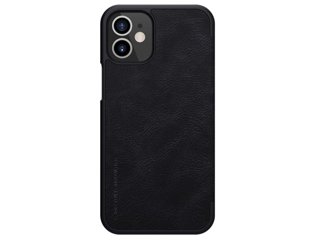 Чехол Nillkin Qin leather case для Apple iPhone 12 mini (черный, кожаный)