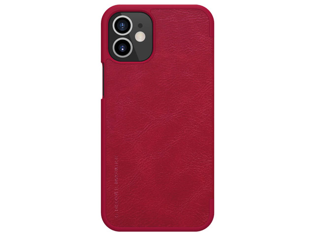 Чехол Nillkin Qin leather case для Apple iPhone 12 mini (красный, кожаный)