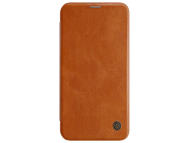 Чехол Nillkin Qin leather case для Apple iPhone 12 mini (коричневый, кожаный)