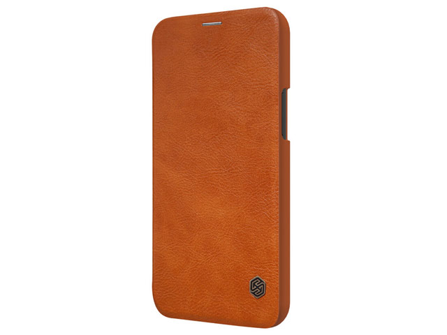 Чехол Nillkin Qin leather case для Apple iPhone 12 mini (коричневый, кожаный)