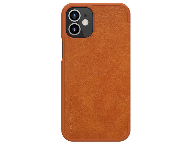 Чехол Nillkin Qin leather case для Apple iPhone 12 mini (коричневый, кожаный)