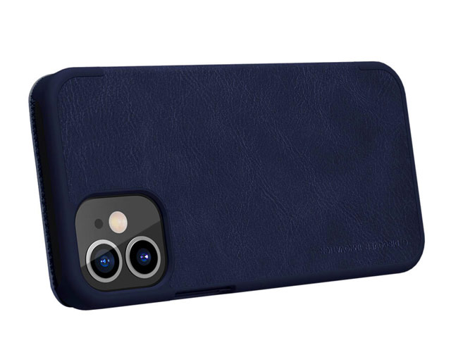 Чехол Nillkin Qin leather case для Apple iPhone 12 mini (темно-синий, кожаный)