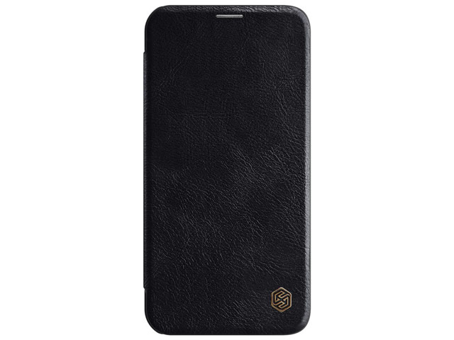 Чехол Nillkin Qin leather case для Apple iPhone 12 pro max (черный, кожаный)