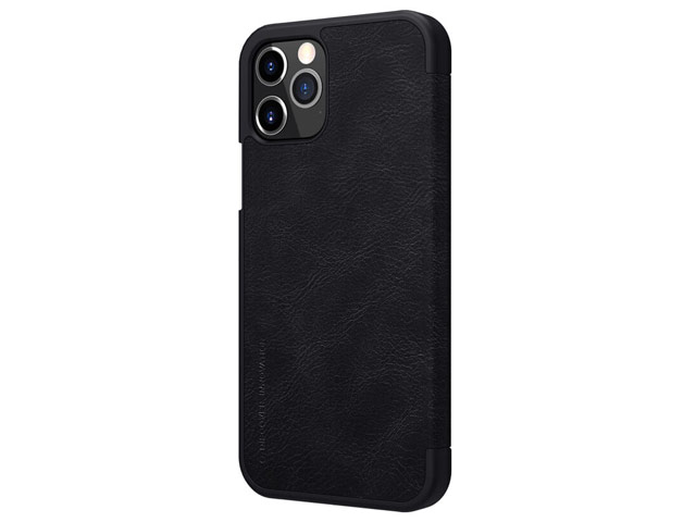 Чехол Nillkin Qin leather case для Apple iPhone 12 pro max (черный, кожаный)