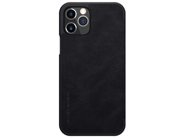 Чехол Nillkin Qin leather case для Apple iPhone 12 pro max (черный, кожаный)