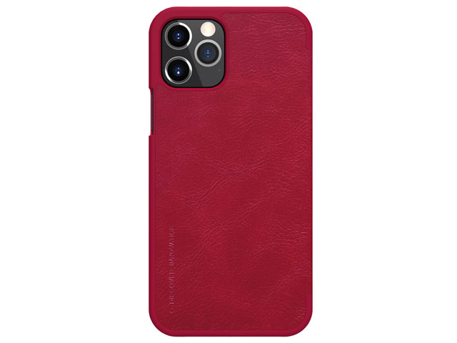 Чехол Nillkin Qin leather case для Apple iPhone 12 pro max (красный, кожаный)