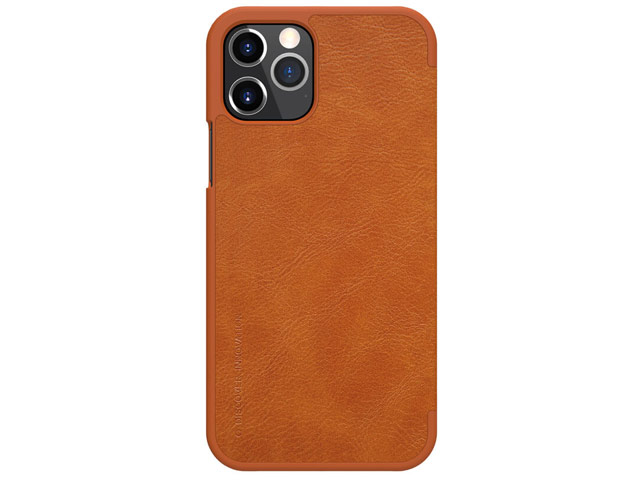 Чехол Nillkin Qin leather case для Apple iPhone 12 pro max (коричневый, кожаный)