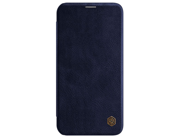 Чехол Nillkin Qin leather case для Apple iPhone 12 pro max (темно-синий, кожаный)
