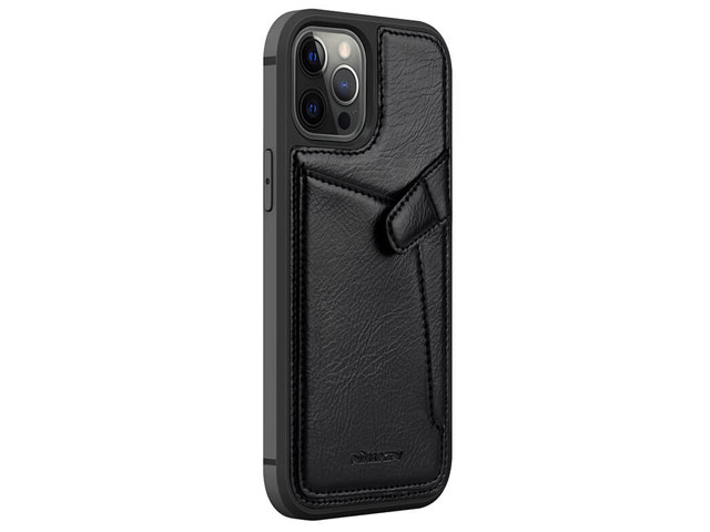 Чехол Nillkin Aoge case для Apple iPhone 12 pro max (черный, кожаный)