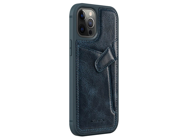 Чехол Nillkin Aoge case для Apple iPhone 12 pro max (темно-синий, кожаный)