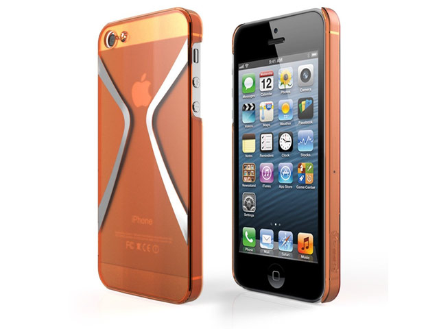 Чехол Megix Star Series Case для Apple iPhone 5/5S (оранжевый, пластиковый)