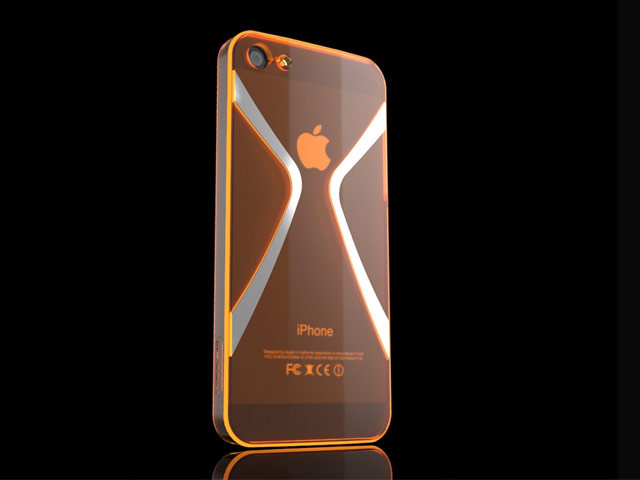 Чехол Megix Star Series Case для Apple iPhone 5/5S (оранжевый, пластиковый)