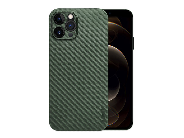 Чехол memumi Slim Carbon case для Apple iPhone 12 pro max (зеленый, пластиковый)