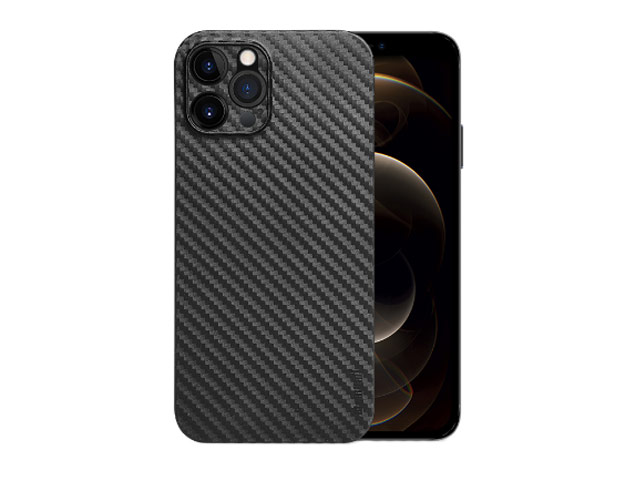Чехол memumi Slim Carbon case для Apple iPhone 12 pro max (черный, пластиковый)
