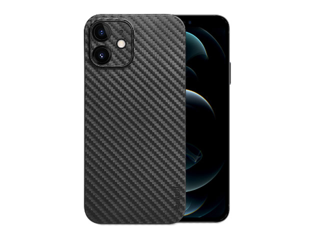 Чехол memumi Slim Carbon case для Apple iPhone 12 mini (черный, пластиковый)