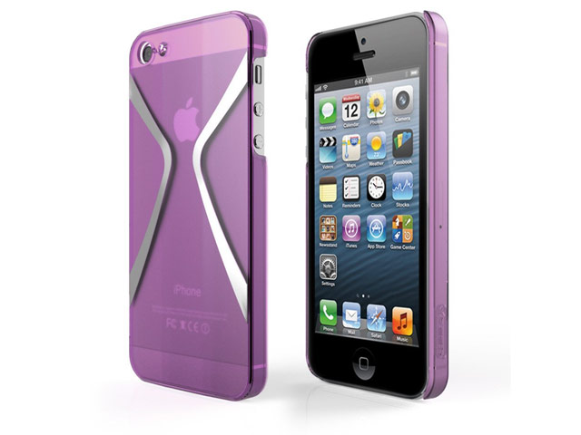 Чехол Megix Star Series Case для Apple iPhone 5/5S (фиолетовый, пластиковый)