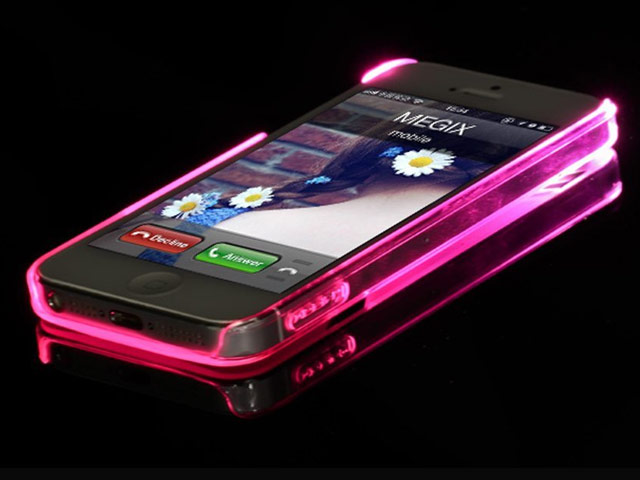 Чехол Megix Star Series Case для Apple iPhone 5/5S (фиолетовый, пластиковый)