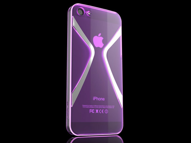 Чехол Megix Star Series Case для Apple iPhone 5/5S (фиолетовый, пластиковый)