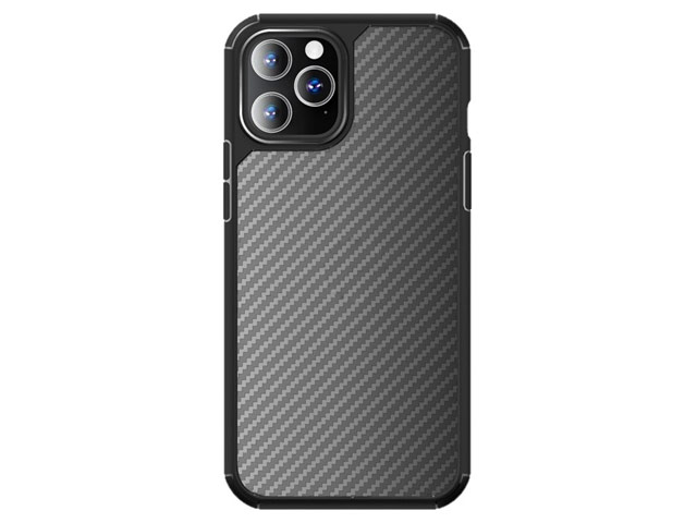 Чехол Totu Armor Carbon Series для Apple iPhone 12 pro max (черный, гелевый/пластиковый)