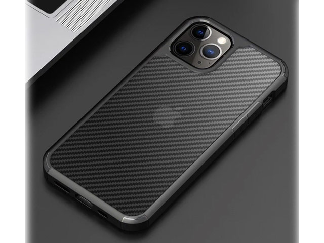 Чехол Totu Armor Carbon Series для Apple iPhone 12 pro max (черный, гелевый/пластиковый)