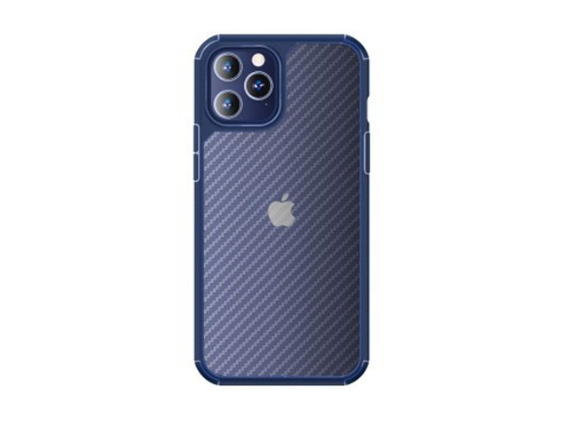 Чехол Totu Armor Carbon Series для Apple iPhone 12 pro max (синий, гелевый/пластиковый)