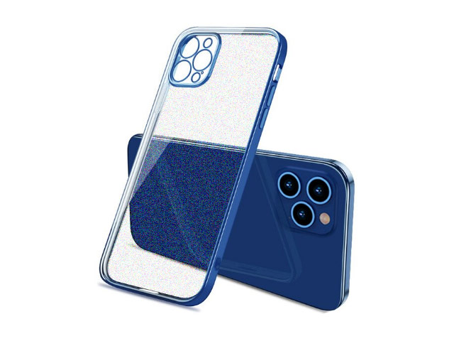 Чехол Coblue Soft Plating Case для Apple iPhone 12 pro (синий, гелевый)