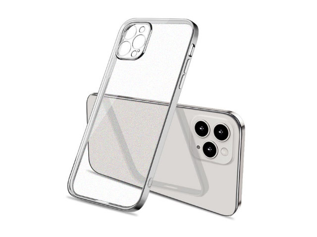 Чехол Coblue Soft Plating Case для Apple iPhone 12 pro max (серебристый, гелевый)