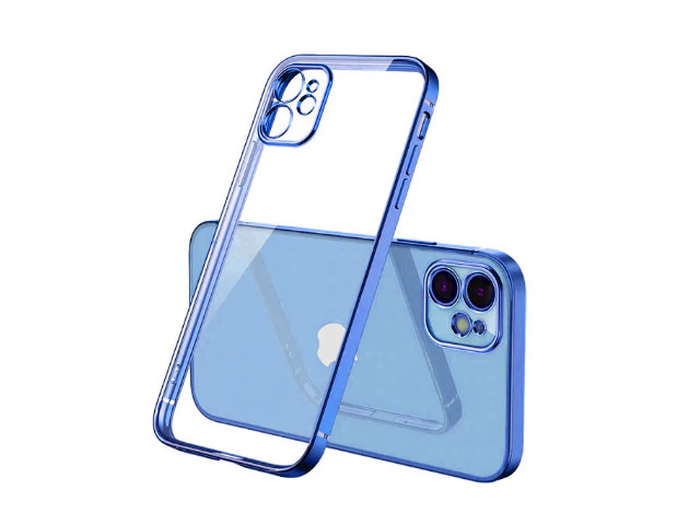 Чехол Coblue Soft Plating Case для Apple iPhone 12 mini (синий, гелевый)