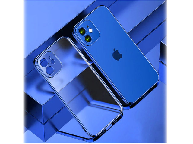 Чехол Coblue Soft Plating Case для Apple iPhone 12 mini (синий, гелевый)