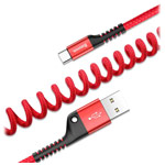 USB-кабель Baseus Fish Eye Spring Cable (USB Type C, красный, 1 м)