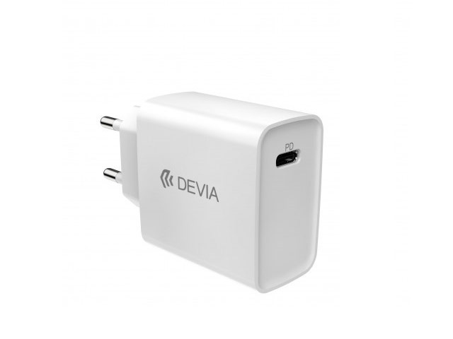 Зарядное устройство Devia Smart Series PD Quick Charger универсальное (сетевое, USB-C, 20W, PD 3.0, белое)