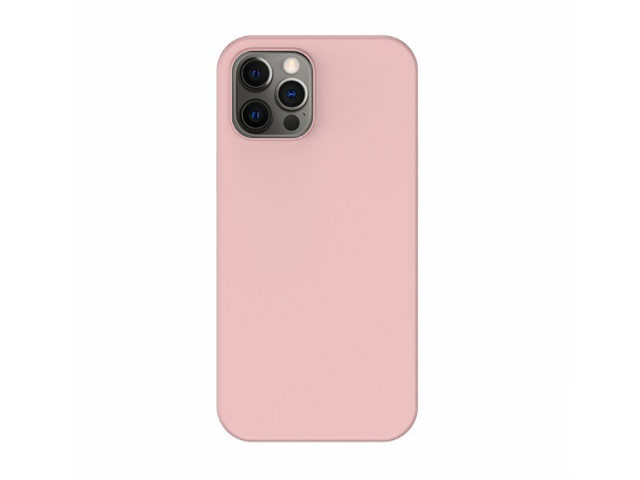 Чехол Totu Original Series для Apple iPhone 12 pro max (розовый, силиконовый)
