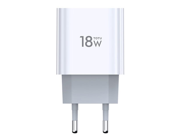 Зарядное устройство Totu Minimal Series CACQ-06 универсальное (сетевое, USB, QC 3.0, USB-C, PD, 18W, белое)