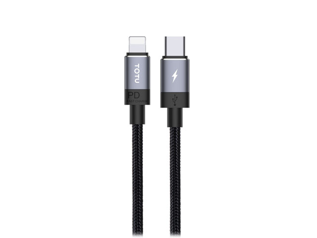 USB-кабель Totu Speedy Series BPD-001 (Lightning, USB-C, 30W/18W, PD, черный, 1.2 м)