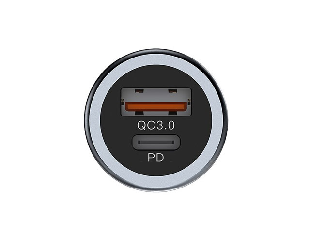 Зарядное устройство Totu Car Fast Charger DCCD-020 универсальное (автомобильное, QC 4.0, PD, темно-серое)