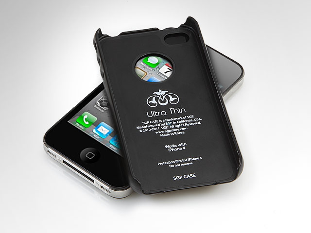 Чехол SGP Case Ultra Thin Matte для Apple iPhone 4 (черный)
