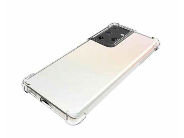 Чехол Yotrix Shockproof TPU для Samsung Galaxy S21 ultra (прозрачный, гелевый)