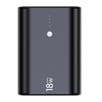 Внешняя батарея Totu Metal Mini Fast Powerbank CPBQ-08 универсальная (9600 mAh, 18W, PD, Fast Charge, USB-C, темно-серая)