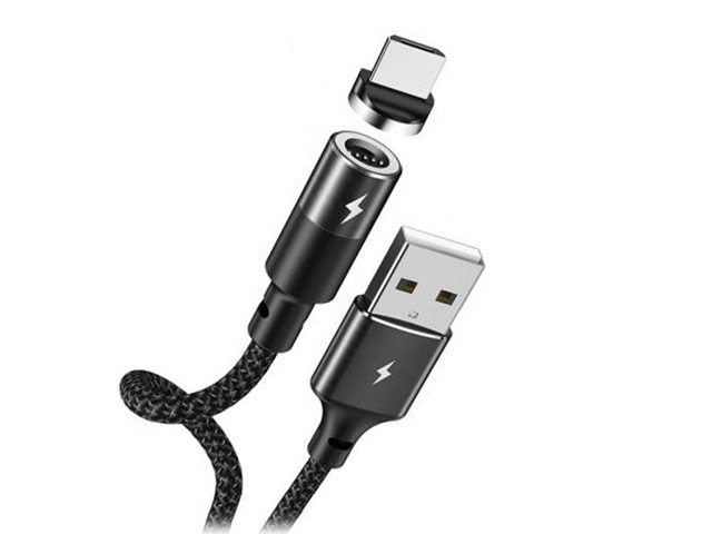 USB-кабель Remax Zigie Series Cable RC-102a (USB-C, черный, 1.2 м, магнитный, 3A)